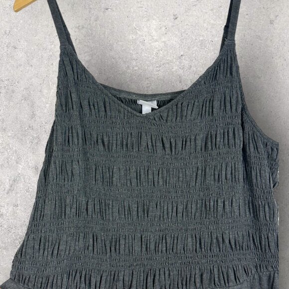 Torrid Super Soft Knit Romper‎ Grey Size 5X Smocked 2020 Stretch Adjustable Boho - Picture 8 of 15